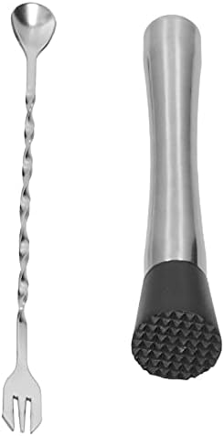 Stainless Steel Cocktail Bar Set Jigger Muddler Stirring Spoon for