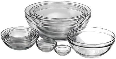 Anchor Hocking 10 Piece Mixing Bowl Set, Nesting Serving Bowls &