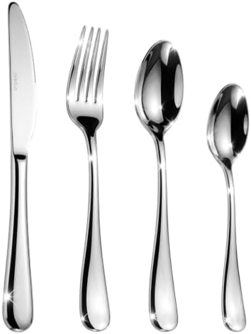 VIVANI 16 Piece Silverware Set for 4, Nickel Free Stainless Steel