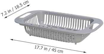 3pcs Expandable over Sink Colander Vegetable Washing Basket Set