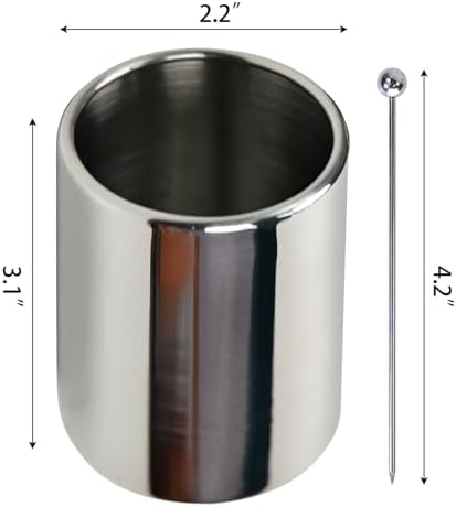 Lexenic Cocktail Picks Set with Holder, 304 Stainless Steel Martini