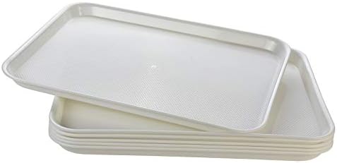 Eslite Rectangular Plastic Serving Trays,Fast Food Serving Cafeteria
