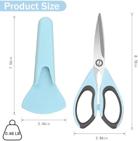 2 Pack Heavy Duty Scissors Kitchen Shears with Magnetic