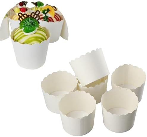 50 Pcs Paper Baking Cup, Large Oil Proof Cake Cup, Baking Cup Paper