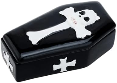 Halloween Butter Dish - Coffin Design, Ceramic, Perfect for Spooky