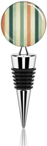 Retro Striped Wine Stopper Vacuum Alloy Wine Bottle Stopper Reusable