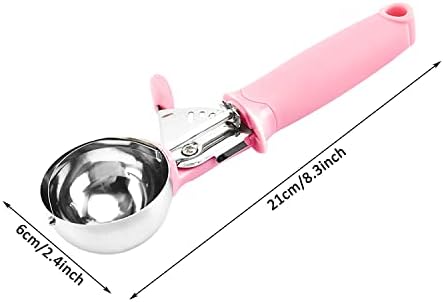 2 Pack Ice Cream Scoop Cookie Dough Scoop With Trigger Pink Handle for