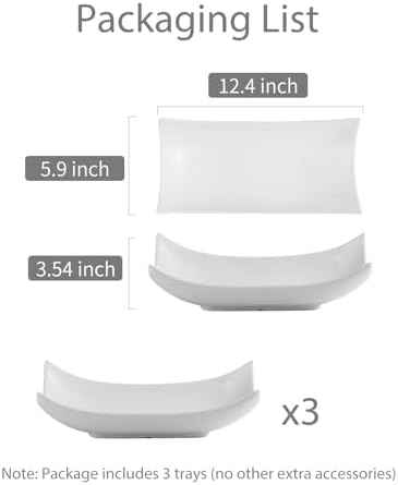 LAUCHUH Serving Platters, 12-Inch Porcelain Decorative Bowl Serving Dishes