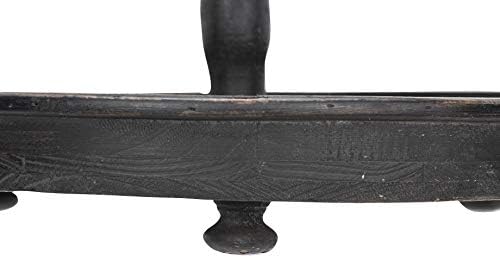 Creative Co-Op Distressed Blackwashed Wood 2-Tier Tray with Metal