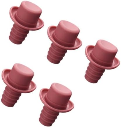 PRETYZOOM 5pcs Silicone Wine Bottle Stoppers Reusable Vacuum Sealing