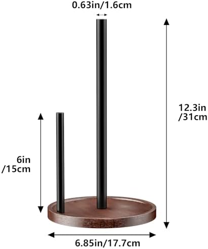 Wooden Countertop Paper Towel Holder