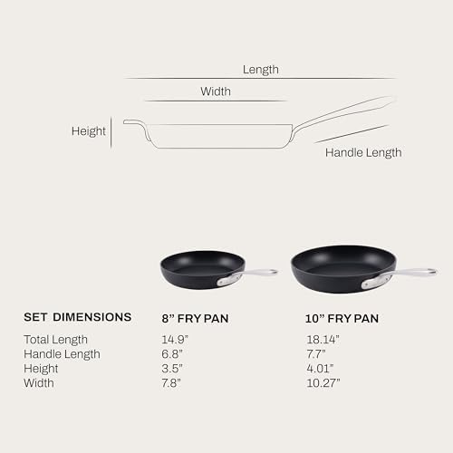 All-Clad HA1 Expert Nonstick , 2-Piece Fry Pans Set, Induction Ready