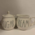 Rae Dunn SUGAR Jar + CREAM Creamer Set of 2- Ceramic