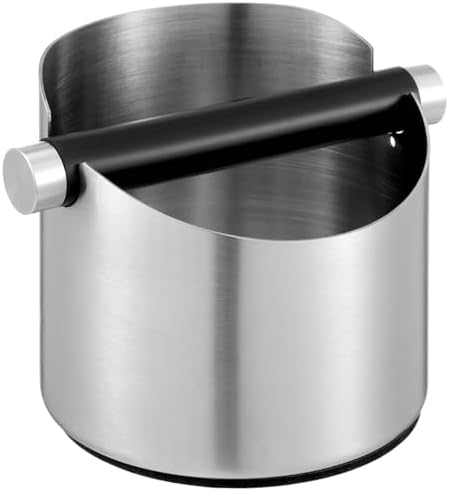 jojofuny Coffee Knock Box Stainless Steel Silver Compact