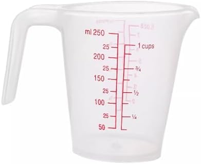 Plastic Measuring Cup 2Pcs 250ML Measuring Mug 8/16oz with Handle