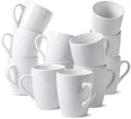 BTaT- White Coffee Mug Set, 12 Pack, 12oz, Ceramic Coffee Cups