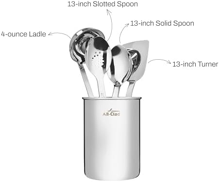 All-Clad 5-Piece Stainless Steel Kitchen Utensil Set