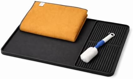 Silicone Dish Drying Mat, Large Drainage Mat for Kitchen Countertop