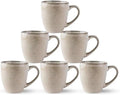 GBhome Ceramic Coffee Mugs Set of 6, 12oz Stoneware Coffee Mugs Set