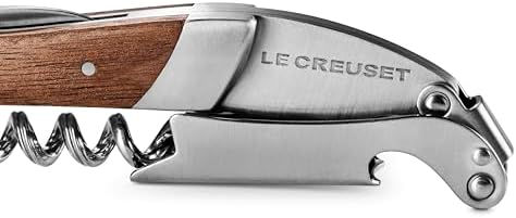Le Creuset Black Walnut Corkscrew Wine Opener
