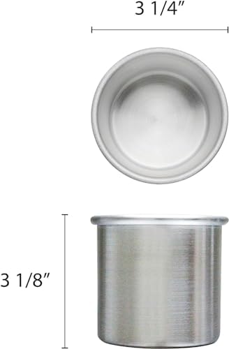 TrueCraftware- 3" X 3" Aluminum Round Layer Cake Baking Pan Set of 3