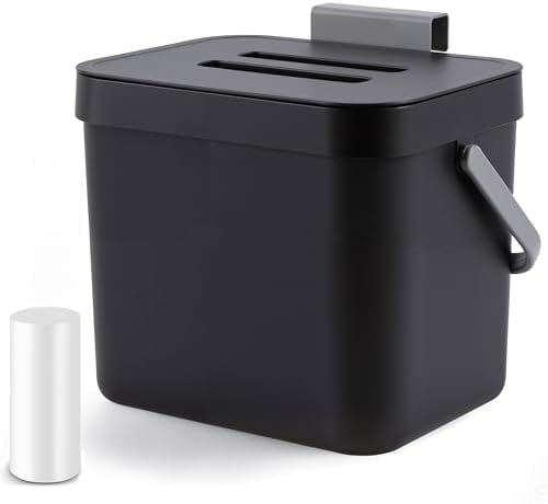 Countertop Compost Bin, 1.8 Gal, Black