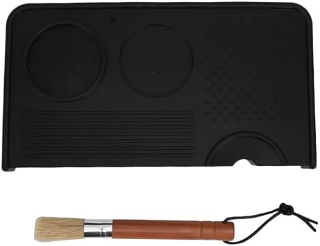 Dpofirs Coffee Tamping Mat Brush Set, Professional Coffee Station Mat