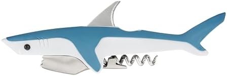 True Shark Waiters Corkscrew Wine Opener with Sharp Foil Cutter