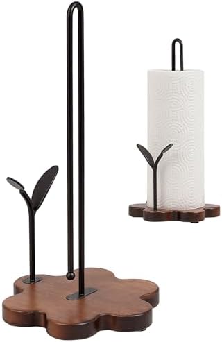 Wooden Paper Towel Holder, Countertop, Antique Brown