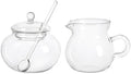 Glass Sugar and Creamer Set, Tea or Coffee Serving Set, Cream Pitcher