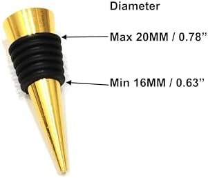 Bow Wine Stoppers for Wine Bottles 3 Packs - Golden Bowtie Stopper