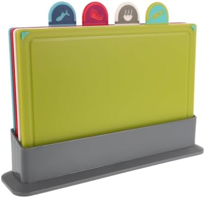 Plastic Cutting Board Set of 4, Non-slip Kitchen Food Boards
