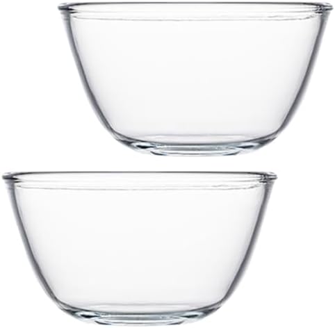 Xmas 2pcs 500ml Glass Bowl Set for Dessert Mixing Bar Weddings