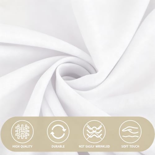 120 Inch Round Tablecloth 2 Pack White Table Cloths