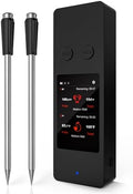 AWLKIM Wireless Meat Thermometer with Touchscreen Base, 2 Probes