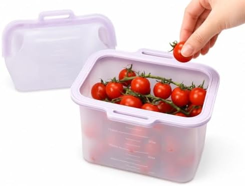 2000ml Reusable Silicone Bag for Food Storage, Freezer Safe, 1 Pack