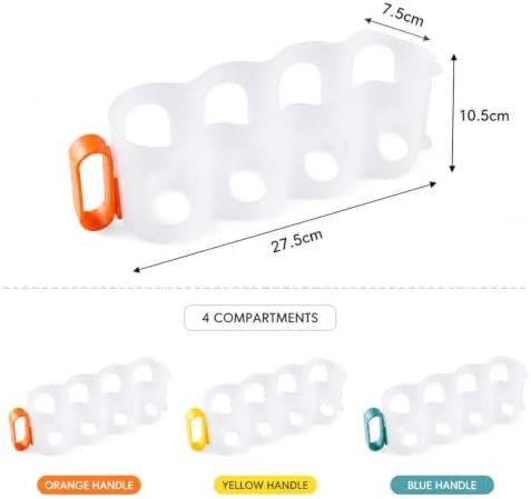 3-Pack Clear Stackable Can Organizer for Refrigerator Door