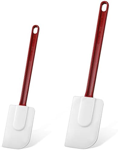 Lounsweer 2 Pcs Silicone Spatula Scraper Heat Resistant, 10 Inch