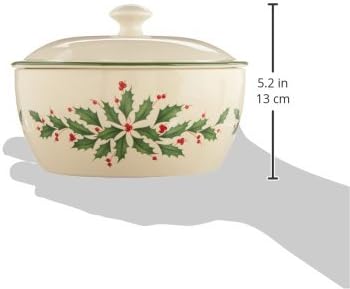 Lenox Holiday Porcelain Covered Christmas Casserole Dish