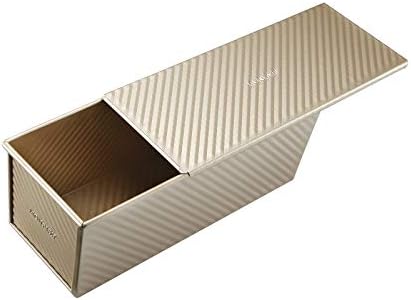Monfish Large Loaf Pan w Lid Pullman Bread Pan Aluminized Steel