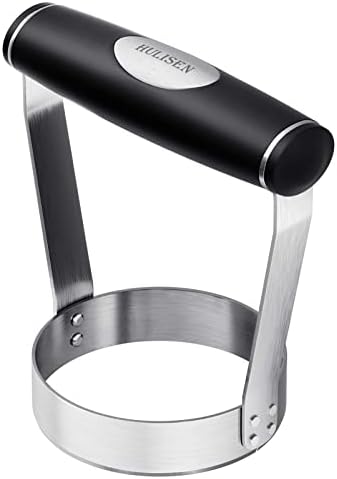 HULISEN Food Chopper Manual Hand, Stainless Steel Hand Chopper, Plain Edge