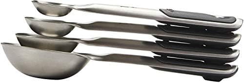 OXO Stainless Steel Measuring Spoon Set, Silver, 4-Piece