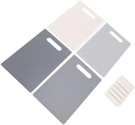 Keenso 4 Piece Color Coded Cutting Board Set, Non Slip Plastic