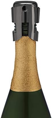 Viski Gunmetal Champagne Stopper, Sparkline Wine Keeper, Champagne