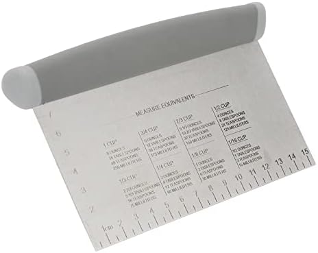 Bench Scraper Dough Cutter, Stainless Steel Dough Scraper with Scale
