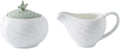 Ceramic Embossed Leaf Sugar Bowl Cream Jug Milk Jar Cream