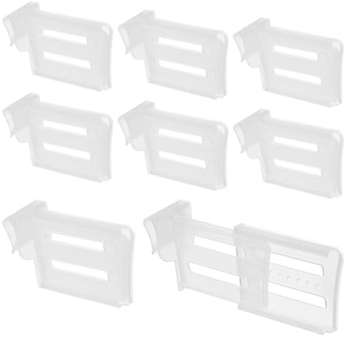 ASTIMESA 8 Pcs Adjustable Clear Fridge Divider Set, Retractable Fridge