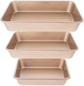 3 Piece Rectangular Cake Pans Set, Carbon Steel Oven Baking Sheets