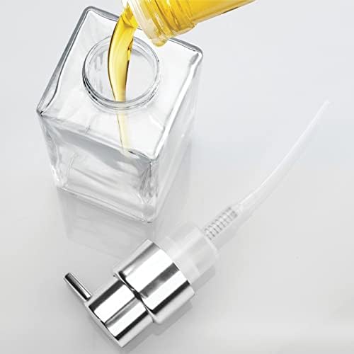 mDesign Glass Refillable Foaming Hand Soap Dispenser Modern Square