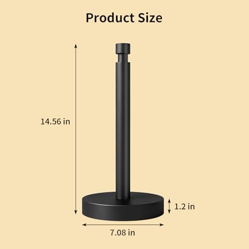 YUMORE Countertop Paper Towel Holder, 3.9lbs, Black